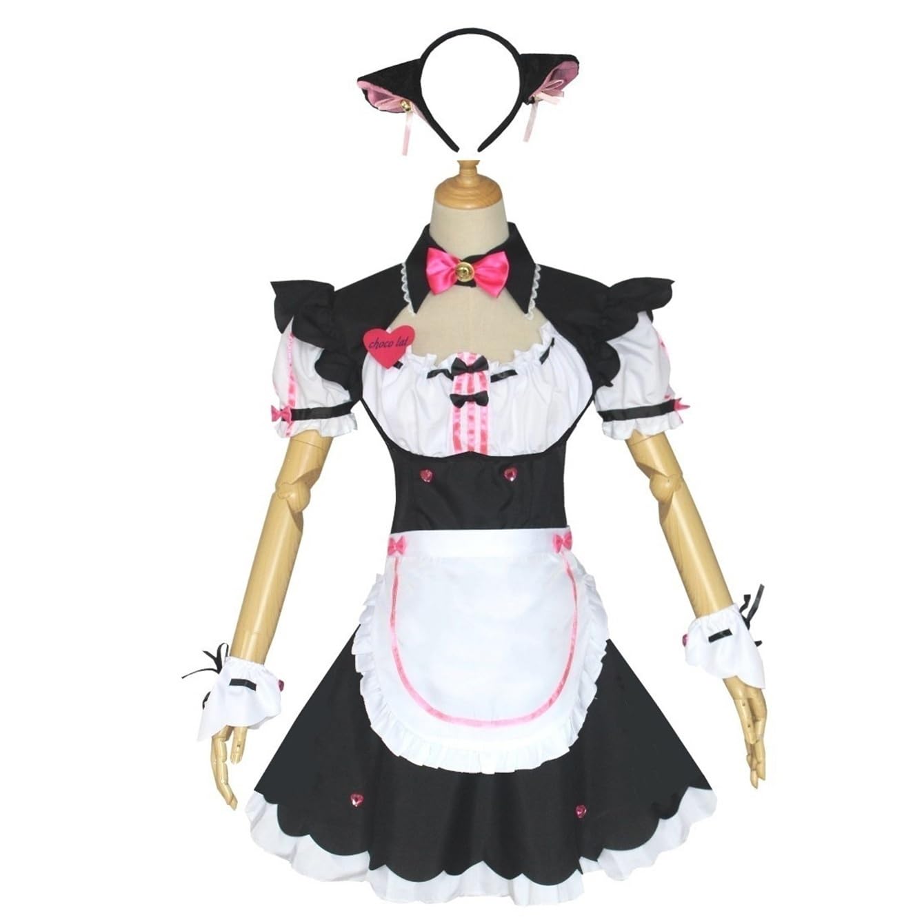 Nekopara Anime Cosplay Ragazza Gatto Ragazza Cameriera Serva Abito Lolita Abito Vaniglia Chocola Cosplay Costume Dress (Colore: Cioccolato, Taglia : M)