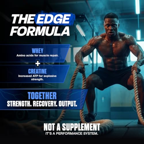 Image of Bigmuscles Nutrition Nitra Edge PB Whey Protein Powder [1kg, Rich Chocolate] | 32g Protein [Isolate + Concentrate], 3g Creatine Monohydrate | No Added - Sugar, Colours, Artificial Sweeteners