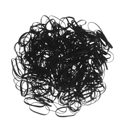 SHINEOFI 1500 piezas Elásticos Mini para Cabello Unidades Bandas Transparentes y Elásticas Antideslizantes Accesorios para Niñas Sujeción para Diario y Deportivo Color Negro