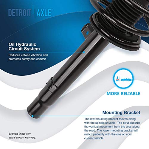 Image of Detroit Axle - Struts Shocks for BMW 328i 328Ci 325i 325Ci 323i 323Ci 320i 330Ci 330i Complete 2 Front Struts with Coil Spring Assembly 2 Rear Shock Absorbers Replacement