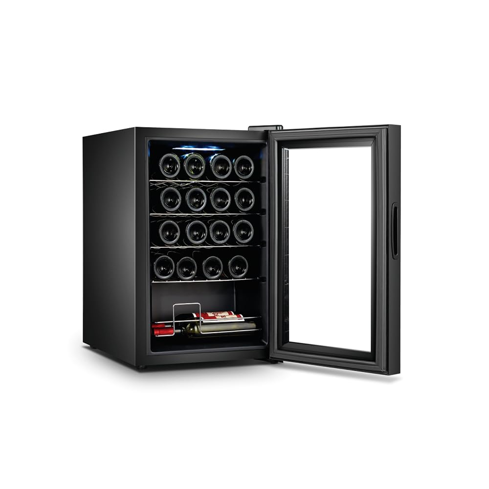 Orbegozo Vinoteca con compresor VCO 2000, volumen 53 litros capacidad para 20 botellas, refrigeracion por compresor, temperatura 5-18º, clase G, R600a