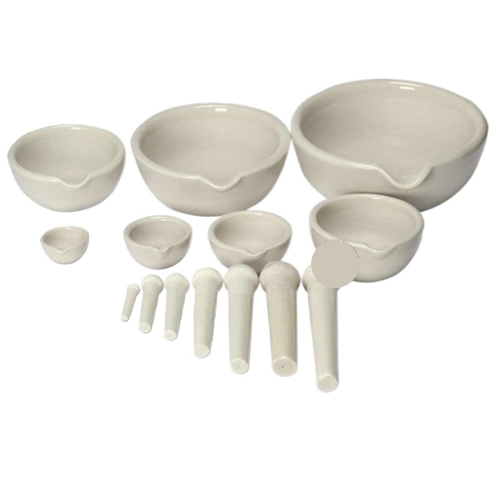 Zestaw moździerza i tłuczka, Tłuczek do moździerza z białej porcelany 60-160 mm do przypraw i ziół(130mm)