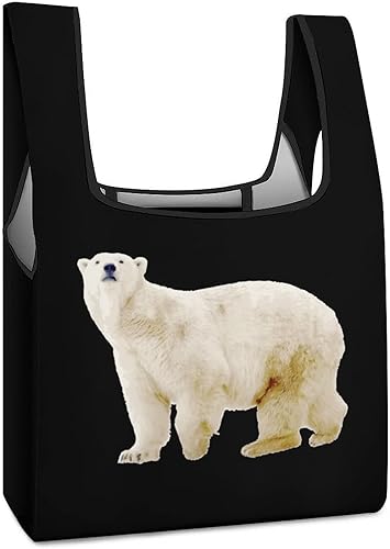 Miniatura 1 de Bolsa de compras reutilizable de oso polar, bolsa plegable de gran capacidad para hombres y mujeres
