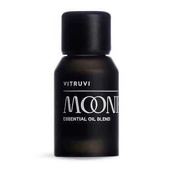 مزيج زيت Vitruvi Moonbeam Floral Essential مع زيت الورد والبرتقال البري وزيت الياسمين 0.5 Fl oz