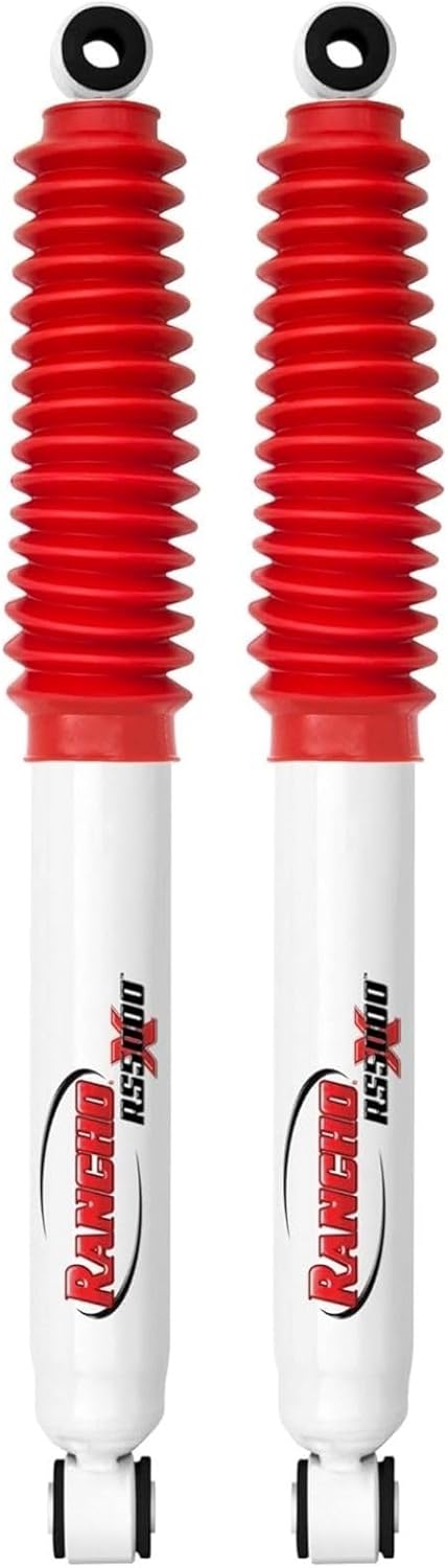 Pair of Rancho RS5000X Series Rear Shocks fits 1999 2004 F250 Super Duty 4WD with 2.5" Lift | Improves Handling & Performance | Built to Last | Includes TrendsAuto Decal