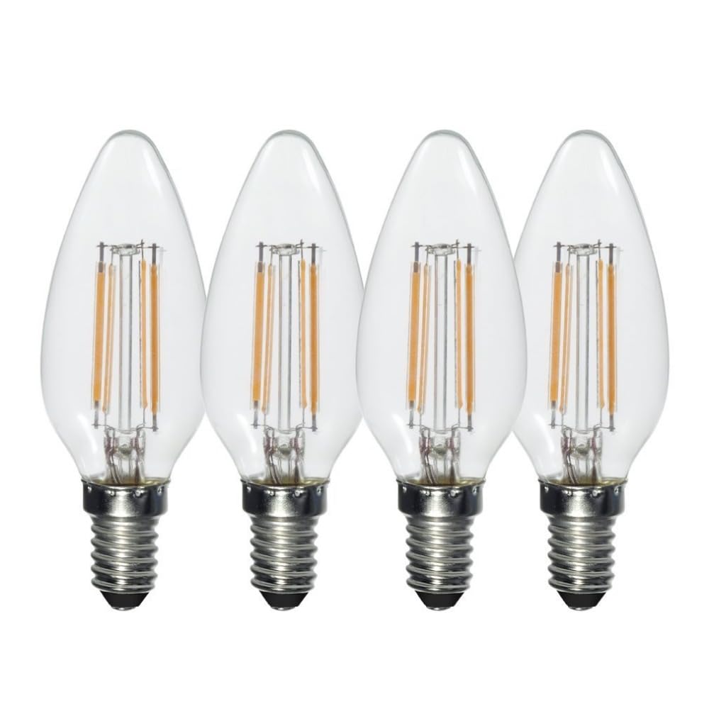 RZL Illuminazione Domestica 4 pz. AC220V E14 2W 4W 6W 3000K 200LM 400LM 600LM Lampadina a lume Bianca a Luce Bianca Calda Non dimmerabile GUIDATO Bulbo Spot (Dimensione : 6W)
