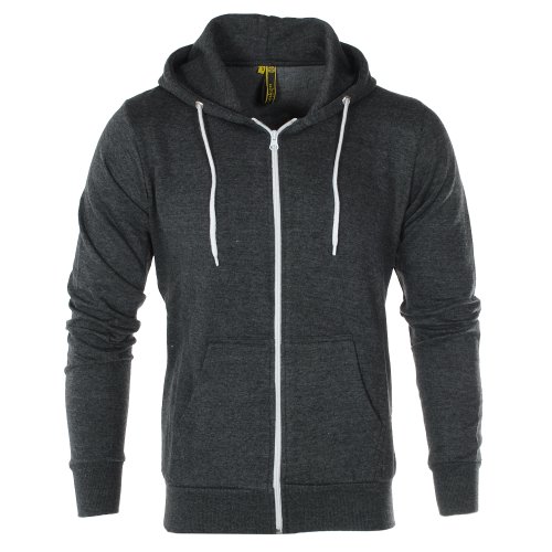 Raiken Apparel Flex Fllece Hoody Mens-Charcoal-S