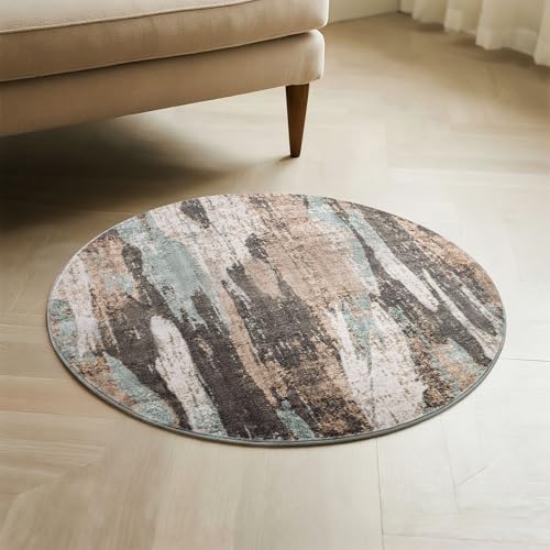 Image of Carvapet Modern Abstract 24 inch /61 cm Round Rugs