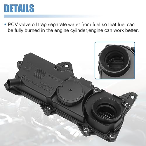 Image of X AUTOHAUX 1 Set Engine Valve Cover & Gasket PCV Oil Engine Valve Rocker Cover 32140004 for Volvo S60 XC90 S90 2.0L 4 Cylinder 2017-2024