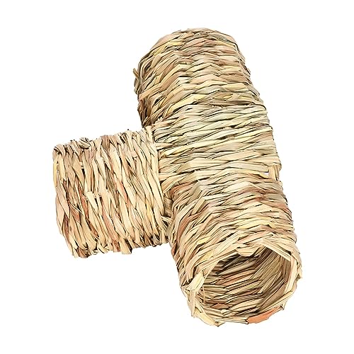 Interactive Grass Tunnel for Hamsters and Small Animals, Three Ports