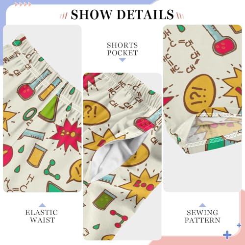 ZZXXB Funny Chemistry Experiment Boys Long Pants Soft Trousers Elastic Waist Kids Lounge Bottoms with Pockets S-XL4