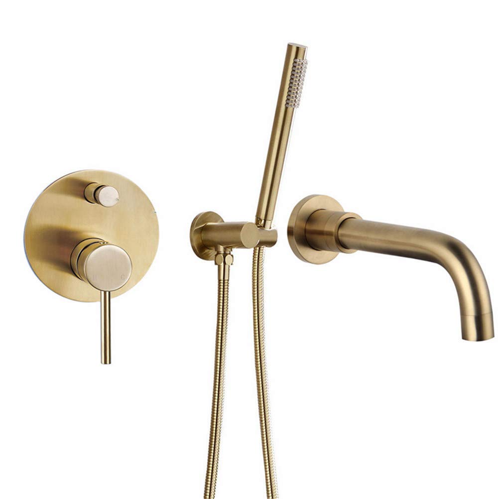 Ensemble de douche mural avec mitigeur thermostatique et robinetterie baignoire 2 fonctions