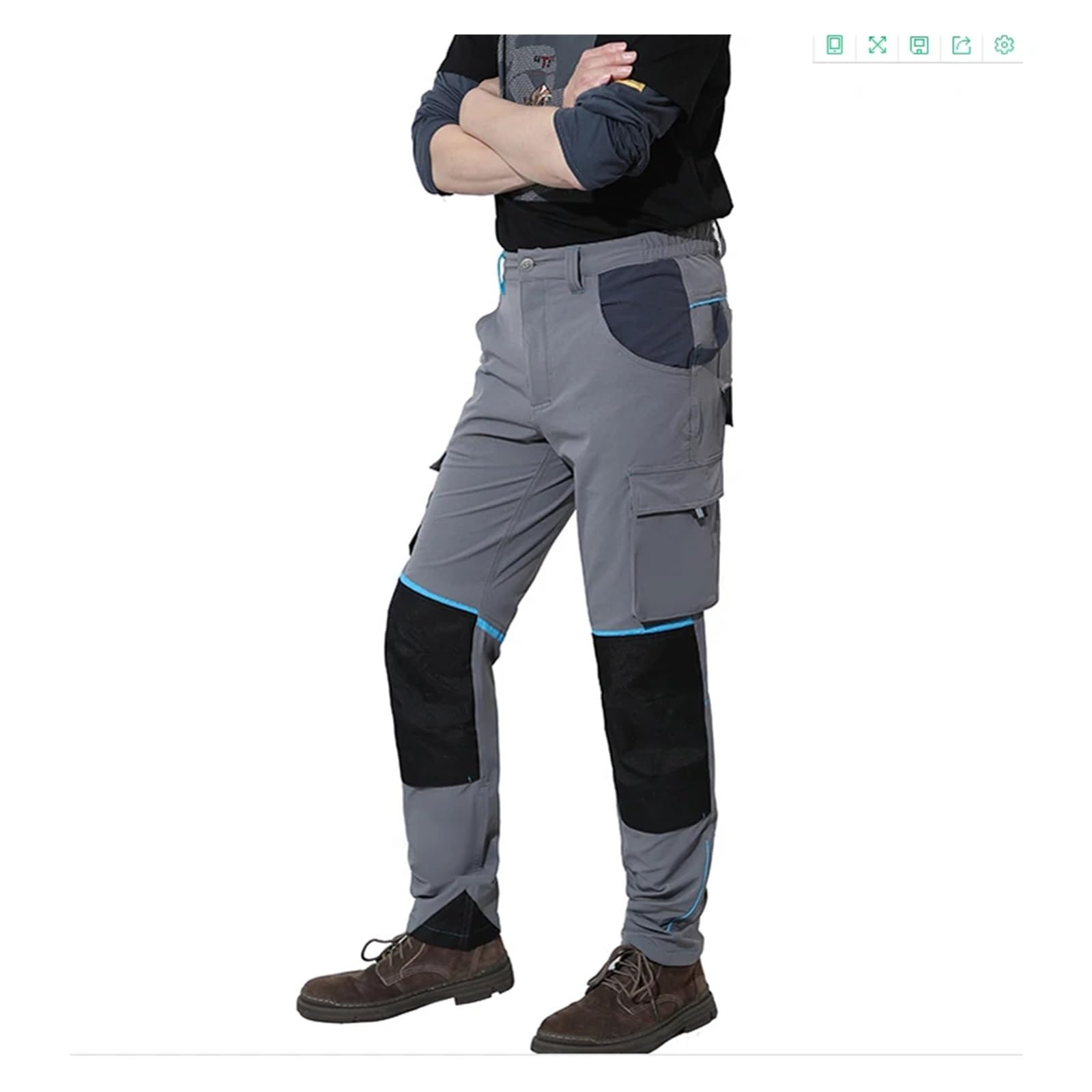Pantalones de Trabajo Hombre Pantalones de Trabajo Multibolsillos Pantalones Senderismo Ropa for Hombre