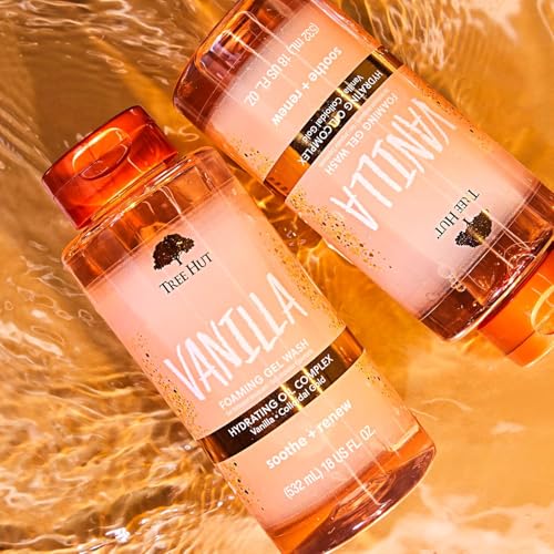 Image of Tree Hut Vanilla Body Wash, Hydrating & Moisturizing Shower Gel with Shea Butter & Essential Oils, Soft Smooth Glowing Skin, Gentle Cleanser For All Skin Types, Self Care Gifts for Women, 18 Fl Oz
