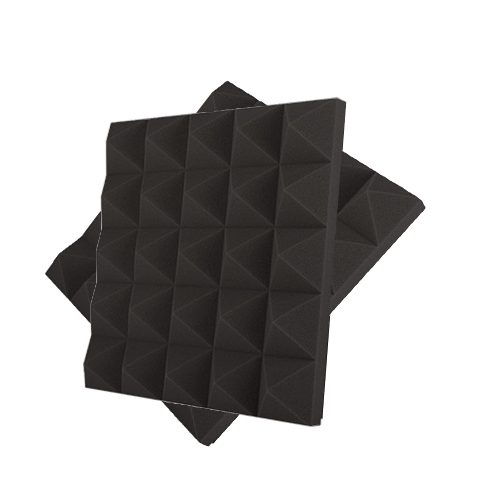 Paneles de Espuma insonorizados de Alta Densidad y Resistentes al Fuego de Pyramid para Paredes de Estudio, 10 Unidades, Color Negro, 50 x 50 x 8 cm,Black-50X50X8Cm