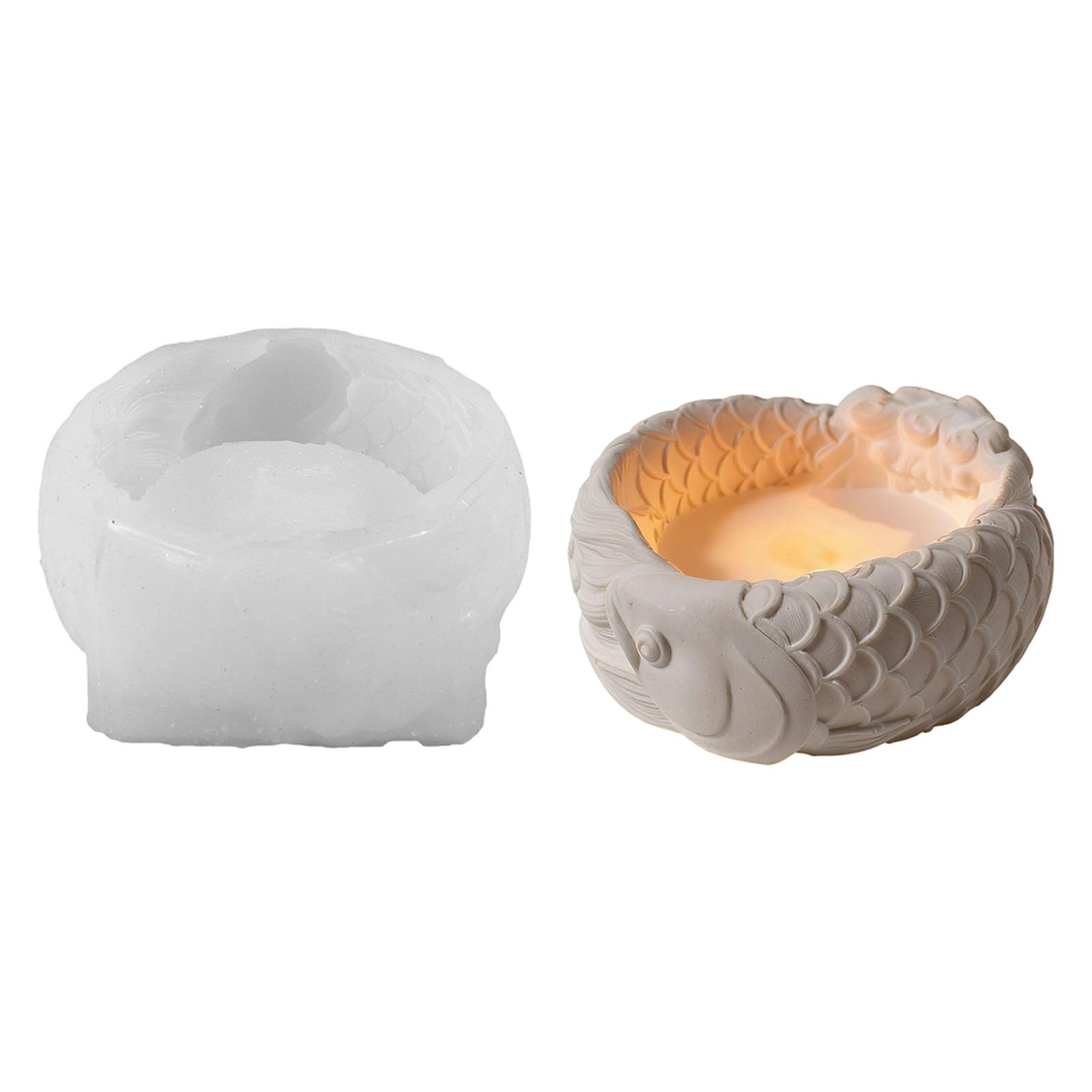 Zxfdsfdbnm Shape Multipurpose Silicone for Making Container Flowerpot Fish Scale Cast