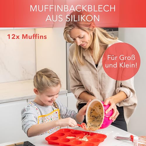 Muffinform Avana Muffinblech aus Silikon für 12 Muffins, BPA-frei