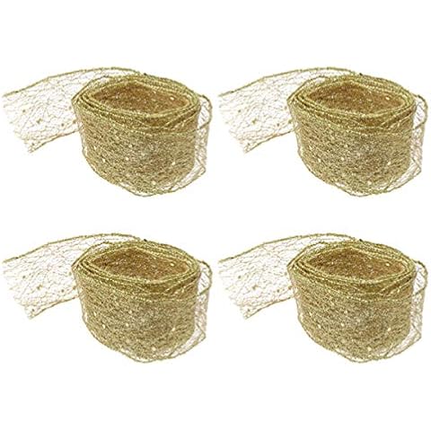 Golden Wire Edged Organza Ribbon Set Cover