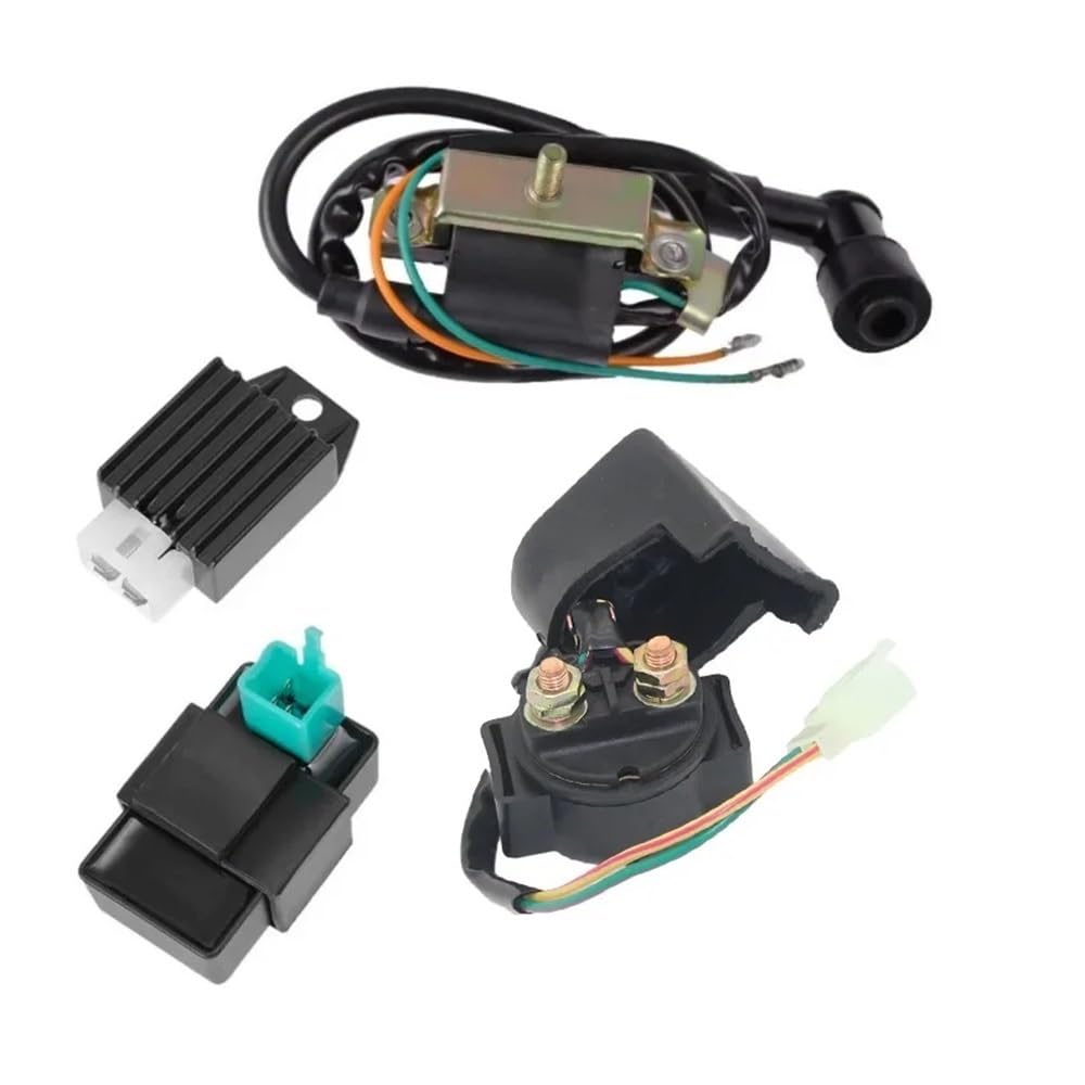 Arranque Relé Solenoide Bobina de encendido CDI universal para motocicleta, regulador 5 pines, rectificador, relé chispa para ATV para 110-125 cc