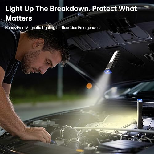 Image of UV Flashlight Rechargeable EDC Small Black Light for Pet Urine Detection | 1200 Lumens, Flat Pocket Magnetic Powerful Flash Light for Scorpion, Car, Camping, Emergency Work Outdoor Home