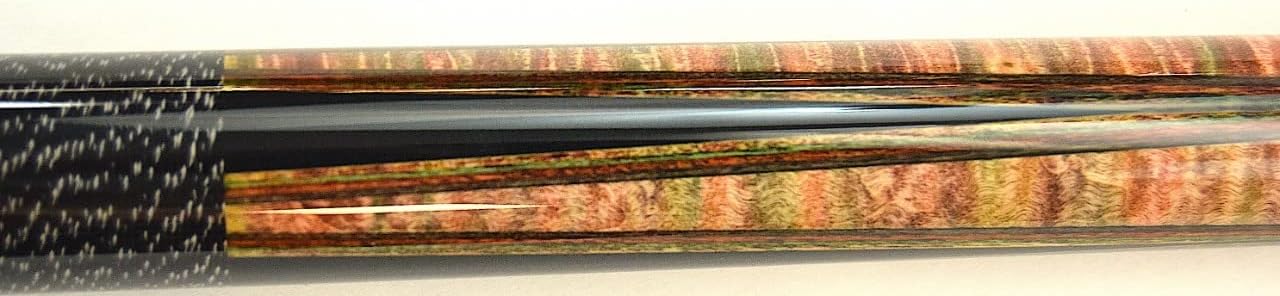 Meucci SB2-RAIN Handcrafted Billiards Pool Cue Stick - Rainbow Stain + Hard CASE