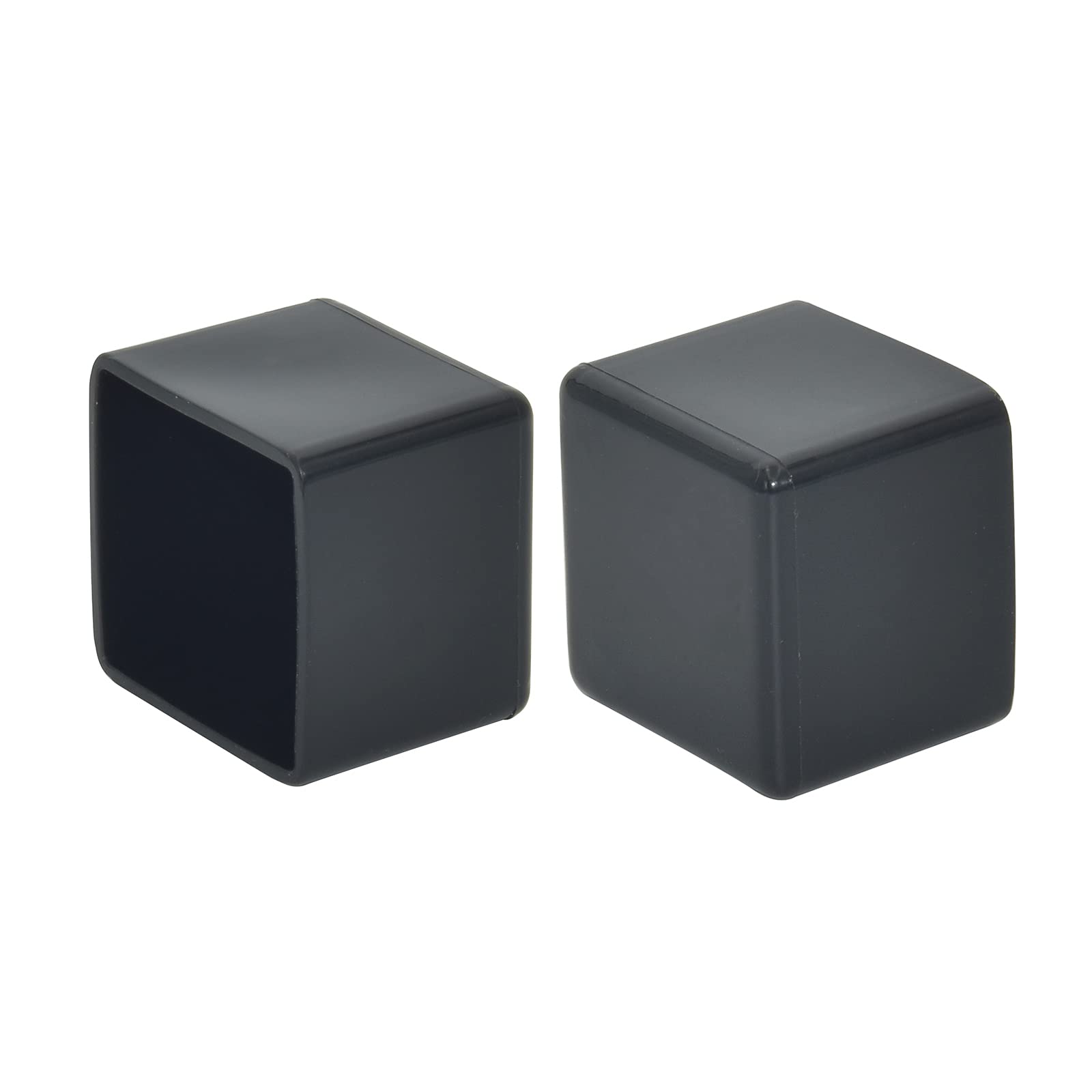 Flyshop 12Pcs Bright Black PVC Furniture Feet Caps Tips, Square Fexible Chair Table Leg Caps - Image 4