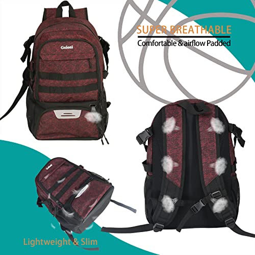 Goloni | Large Basketball Backpack Bag With Shoe And Ball Compartment, Soccer Backpack, Baseball, Softball, Volleyball Sport Bag, Travel Gym Backpack, Basketball Training Equipment Water Resistant #TOP4