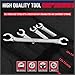 SEDY 4-Piece Flare Nut Wrench Set, Offset End Spanner Metric 9 10 11 12 13 14 15 17mm, CR-V Steel Storage Pouch Repair and Remove Nuts on Fuel Tube Hose Transmission Line