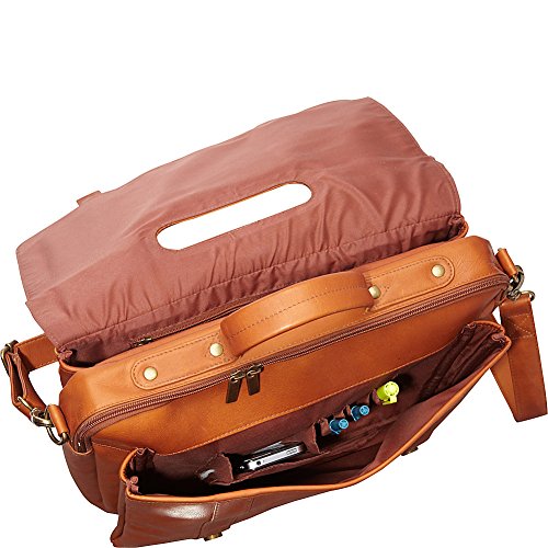 Image of Le Donne Leather Classic Laptop Brief (Black)