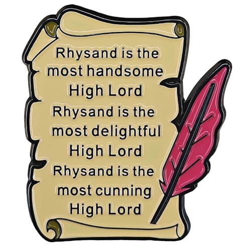 Ficsowy Court of Thorns and Roses Inspired Enamel Pin, Perfect for Book Lovers and Fantasy Fans