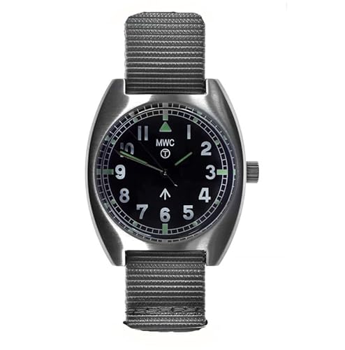 MWC W10 1970'S Pattern Automatico Acciaio Nero Grigio Tessuto Orologio Uomo