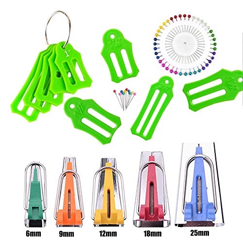 HONEYSEW Set of 15 Size Fabric Bias Tape Maker Tools