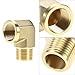 QWORK 90 Degree Brass Street Elbow – 2 Pack, 3/8