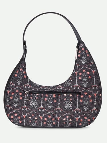 Image of ZOUK Pixi Small Shoulder Bag | Vegan Leather Evening Bag for Women with Shoulder Strap, Zip Closure & Water-Resistant Lining | Stylish Handcrafted Purse |