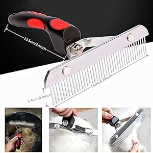 Undercoat Rake for Dogs Dog Rake Brush Long Tooth Grooming Rakes Brush with Antislip Handle  Dog Brushes for Grooming Long Hair Pets  Husky German Shepherd Golden Retriever Brushes for Shedding  Cucciolini Doodles Undercoat rake for dogs dog rake brush long tooth grooming rakes brush with anti slip handle  dog brushes for grooming long hair pets  husky german shepherd golden retriever brushes for shedding   cucciolini doodles