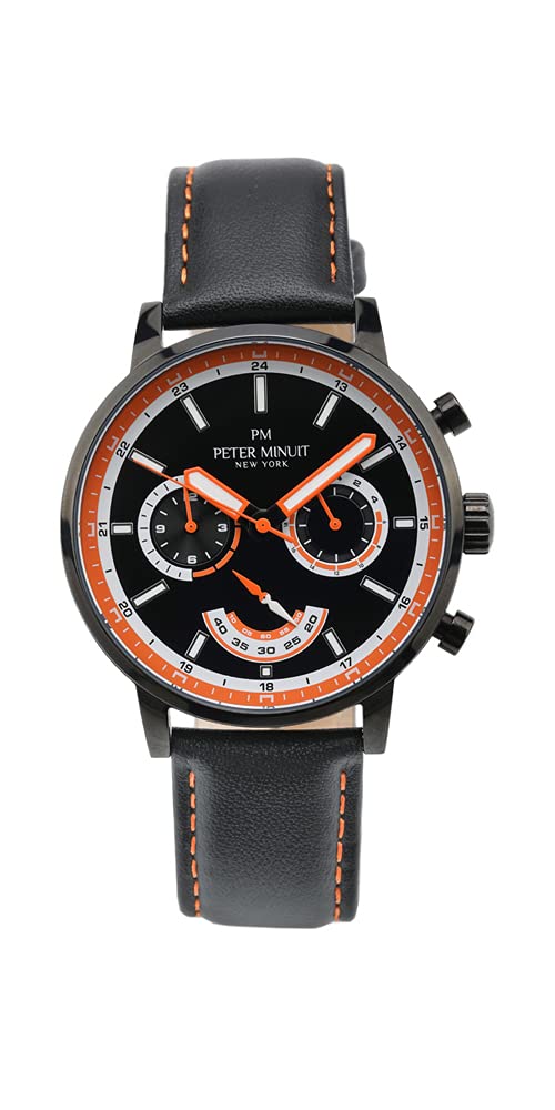 PETER MINUIT Soho Classic Luxury Analogue Collection Black Dial Unisex Leather Strap Japanese Quartz Watches PM251-A (B08T1KFYJV) Amazon Price History, Amazon Price Tracker