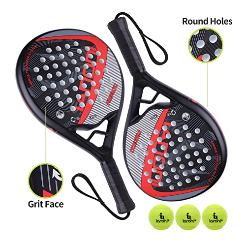 Image of Padel Racket Carbon Fiber Surface with EVA Memory Flex Foam Core Lightweight Padel Racquet