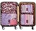 Travel Cubes,Mossio 7 Piece Compact Carry On Luggage Organizer Value Folders Travel Bag Wine Flower