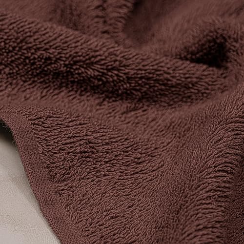 Image of Tens Towels Pack of 6 Hand Towels, 100% Cotton, Lighter Weight, Quick to Dry, 16 x 28 Inches, Super Soft & Absorbent, Perfect for Bathroom & Kitchen (Brown)