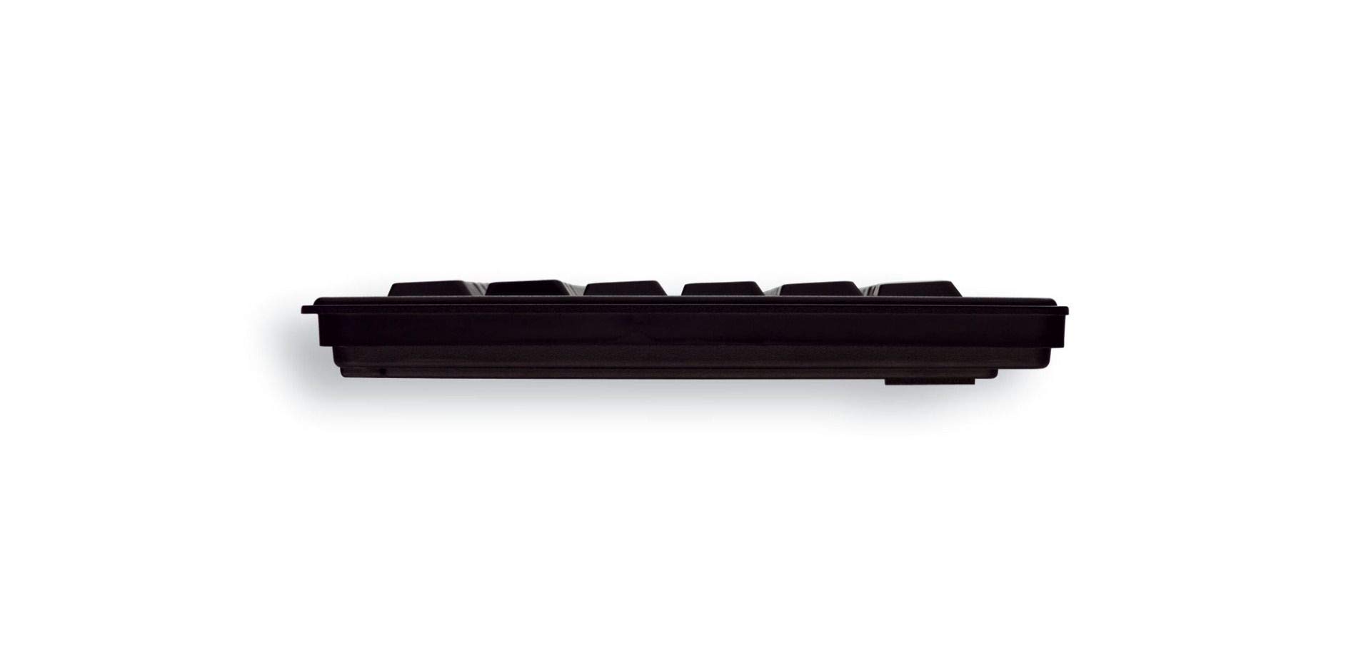 CHERRY G84-5400 XS, Kompakte Tastatur mit Trackball, EU-Layout (QWERTY), Kabelgebunden (USB-A Anschluss), Mechanische ML Switches, Schwarz