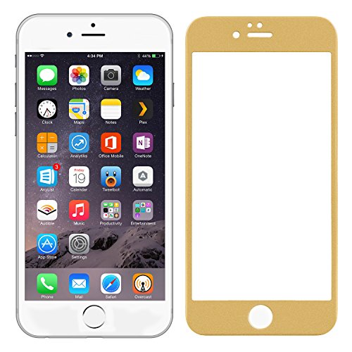 Iphone 6/6S Plus Full Cover Tempered-Glass Ambm Premium High Definition (Hd) Soft Edge Hard Screen Glass Protector Skin For Apple Iphone6/Iphone6S, 0.26Mm Premium Hd 5.5 Inch Gold #TOP1