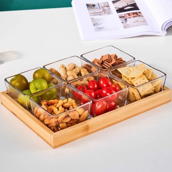 Buy RAGYULA Dry Fruit Bowl with Wooden Lid Mouth Freshener Plate for