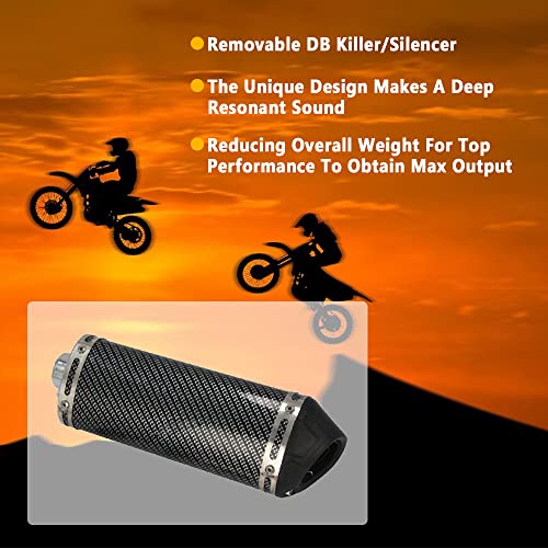 Jfg Racing 38Mm Exhaust Muffler Pipe, Universal 1.5" Inlet Motorcycle Exhaust Muffler With Removable Db Killer For Pit Dirt Bike Street Bike Scooter Atv #TOP3