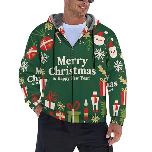 Sweat à capuche homme contre le froid veste zippée doublée en taille S-5XL
