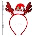 Bicolor Christmas Headband for Women Xmas Antlers Headwear Accessories-Deer Angel Wings Santa Claus Caps Snowflake Headbands Decorations for Festival Holiday Party Cosplay (Santa Caps)