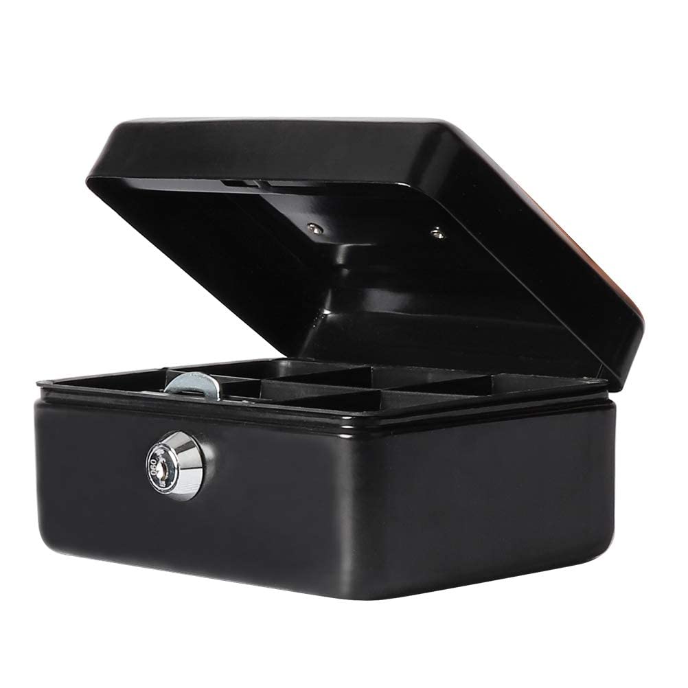 TAKSH ENTERPRISE Metal Large Cash Box with Lock | Tiered Money Coin Tray and Bill Slots | Portable and Compact | Keys | Cash Box with Money Tray and Combination Loc (MEDIUM MONEY BOX) (B0CWHBYTMQ) Amazon Price History, Amazon Price Tracker