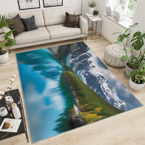 NEYTIIR Alfombra Baño Diatomita, Alfombra Bañera Antideslizante, Mármol Alfombra Diatomita Baño Absorbente, Alfombra Baño para Bañera, Ducha Y Baño(Natural Scenery,180 x 270 cm)