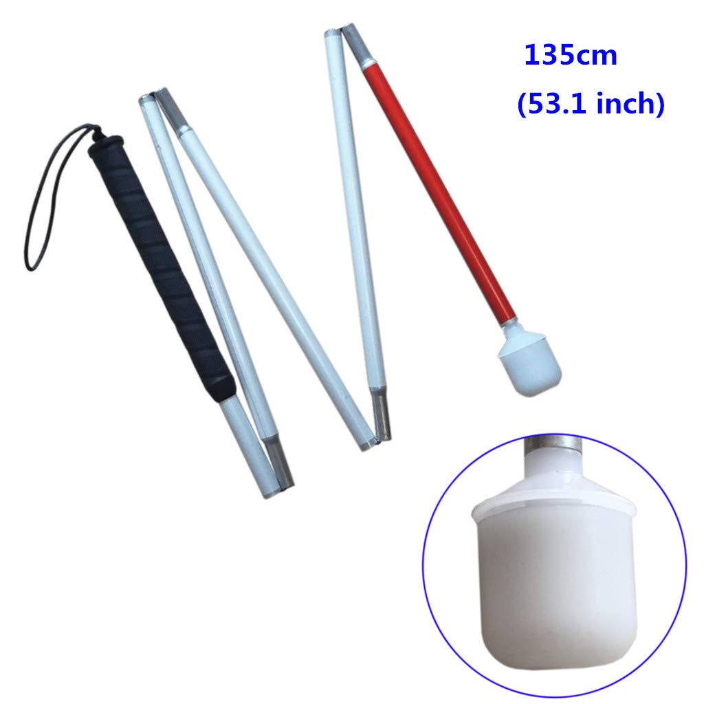 Bastón Plegable de Aluminio, 5 Secciones, con Bola giratoria