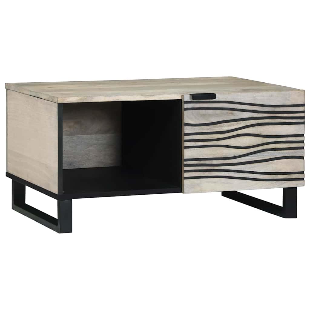 Tavolino da salotto bianco, 80 x 50 x 40 cm, in legno, moderno, con spazio e ripiano, per soggiorno, salotto, ufficio, design elegante, facile da montare, versatile
