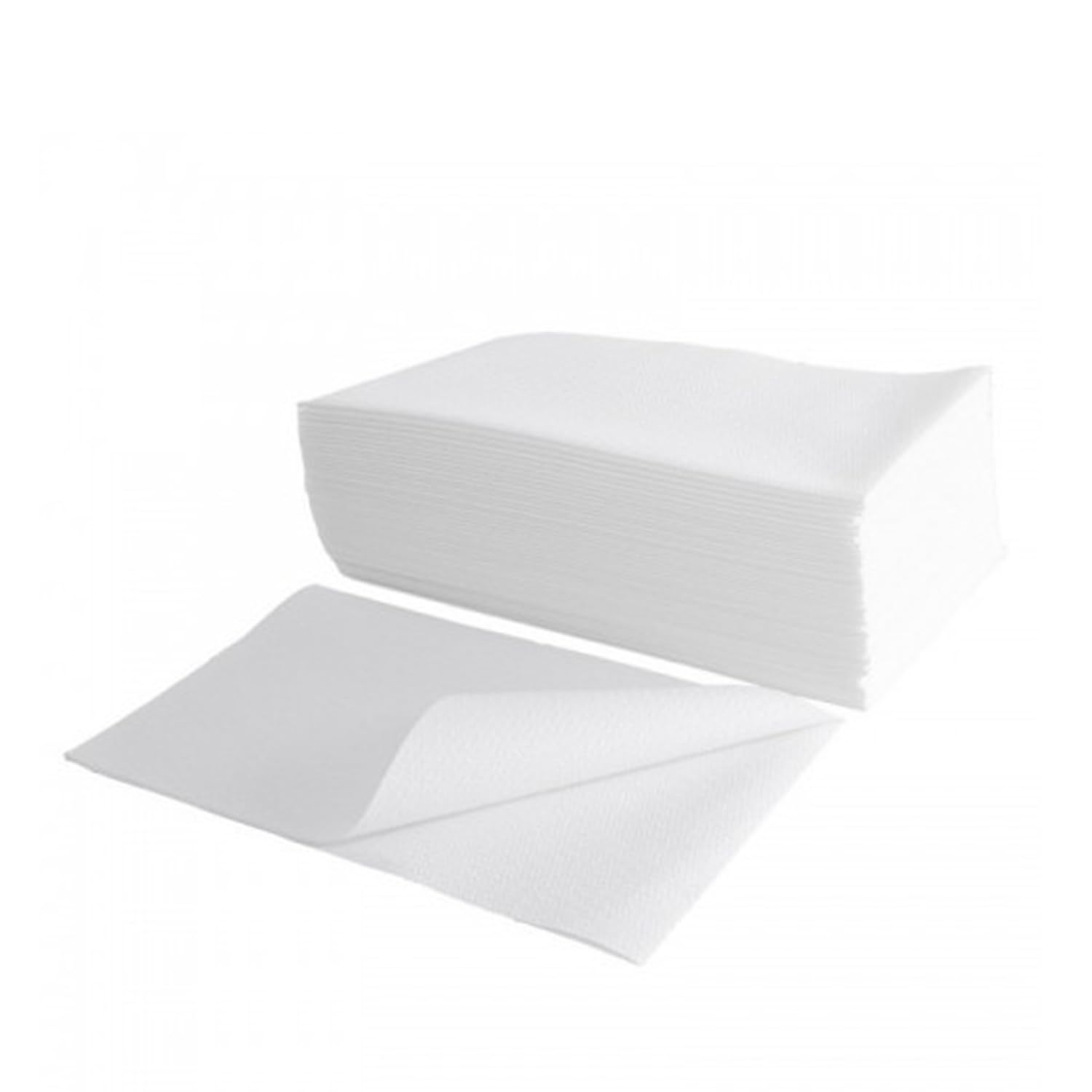 Toalla celulosa 100% desechable 40x80cm Blanca - Paquete 100 Unidades peluquería, estética Ultra Absorbente. (600)